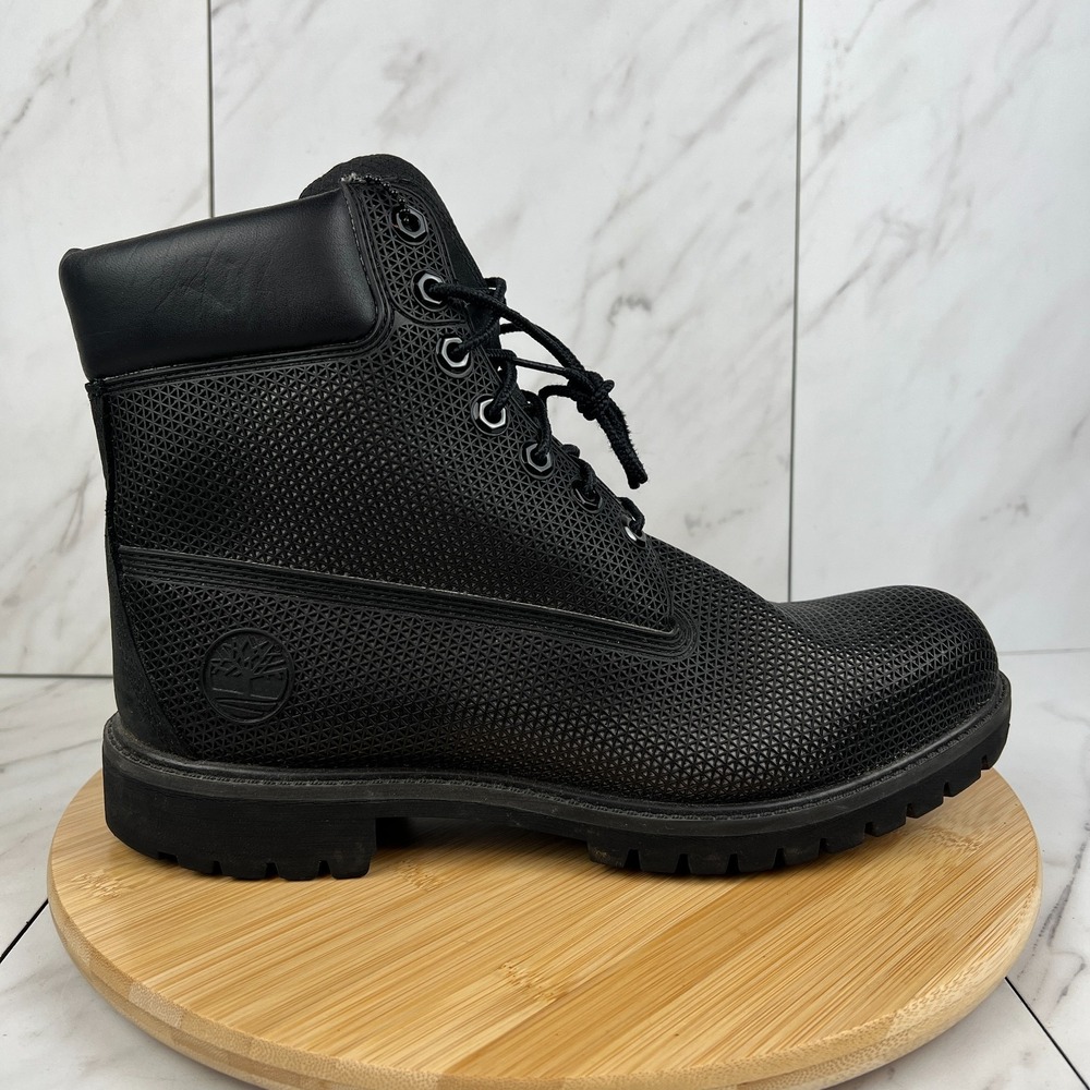 Timberland 6-Inch Premium Mens Size 10.5 Black Waterproof Work Boots A1181